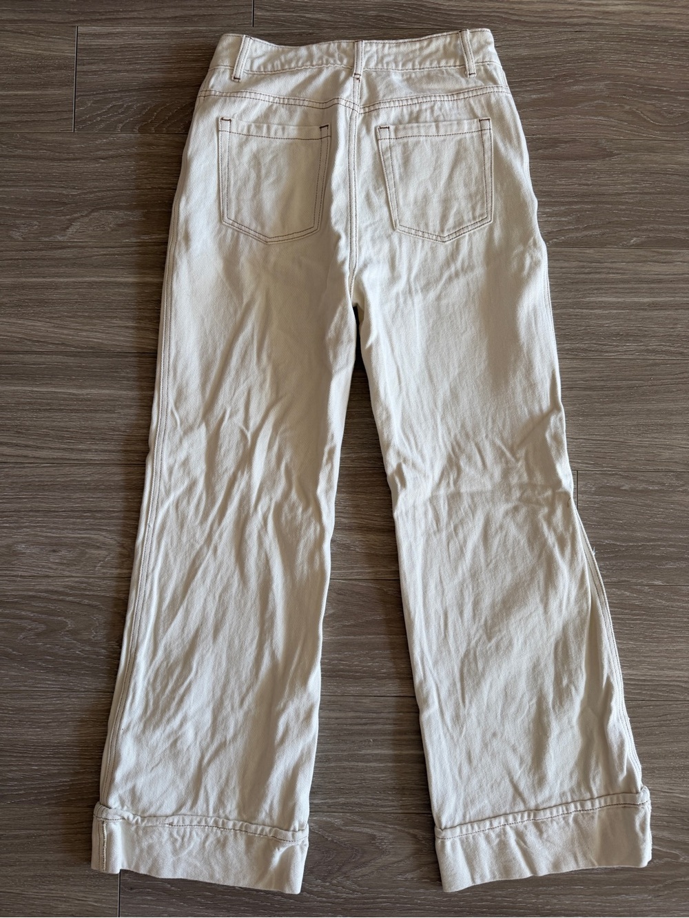 DISSH Sutton Cream Turnback Hem Jean size 6 Wide Leg - Picture 5 of 7